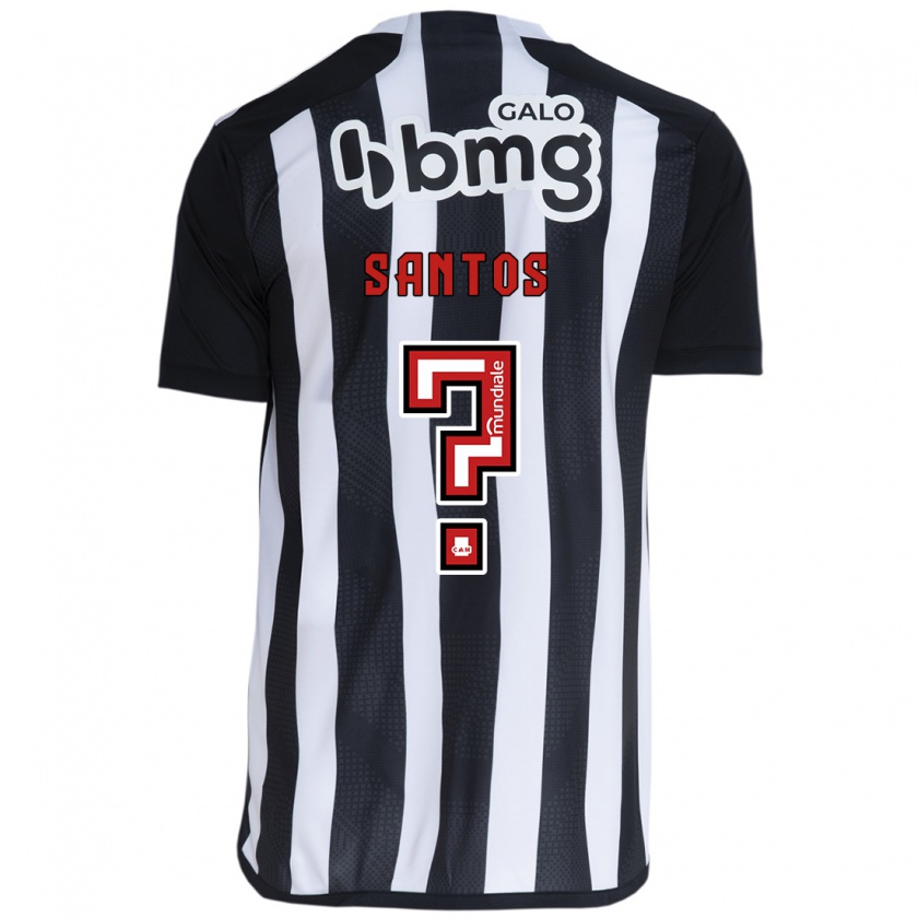 Kandiny Herren Léo Santos #0 Weiß Schwarz Heimtrikot Trikot 2024/25 T-Shirt