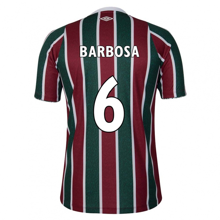 Kandiny Herren Diogo Barbosa #6 Grün Kastanienbraun Weiß Heimtrikot Trikot 2024/25 T-Shirt