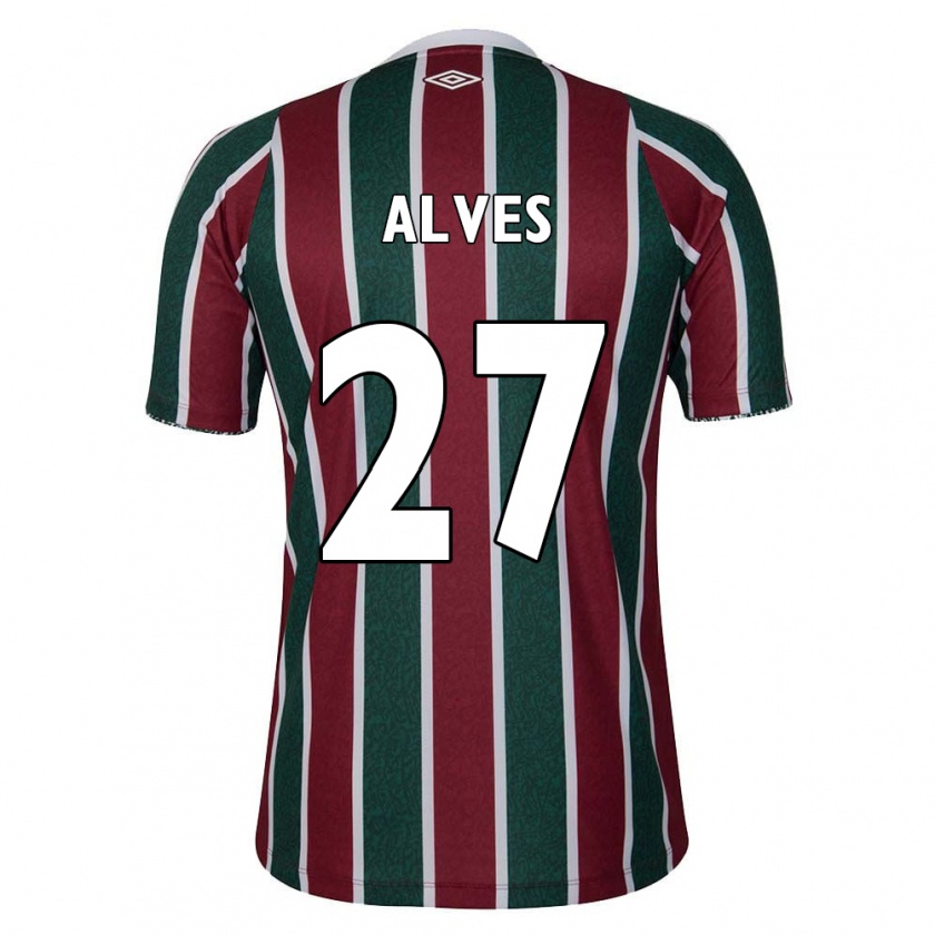 Kandiny Herren Felipe Alves #27 Grün Kastanienbraun Weiß Heimtrikot Trikot 2024/25 T-Shirt