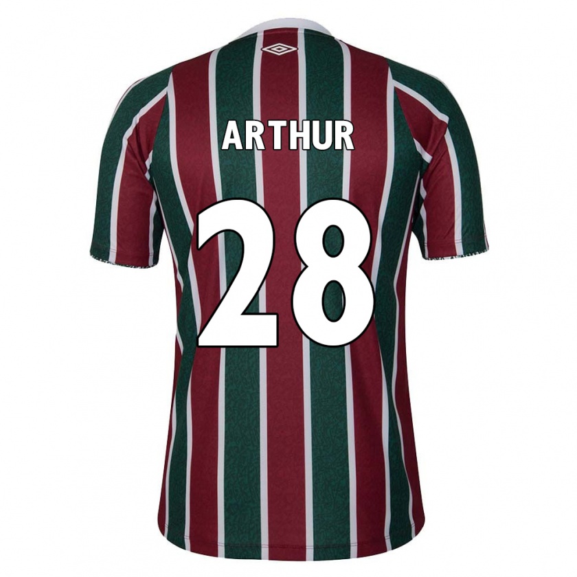 Kandiny Herren Arthur #28 Grün Kastanienbraun Weiß Heimtrikot Trikot 2024/25 T-Shirt