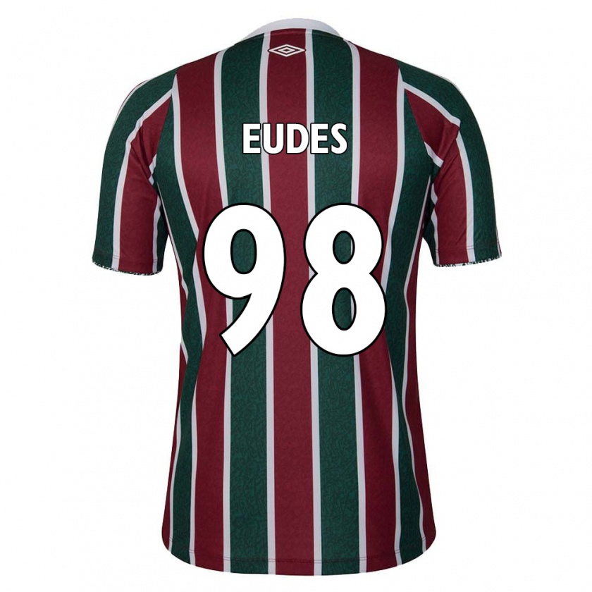 Kandiny Herren Vitor Eudes #98 Grün Kastanienbraun Weiß Heimtrikot Trikot 2024/25 T-Shirt