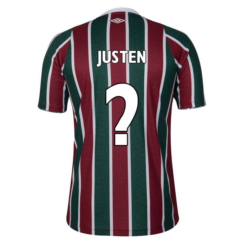 Kandiny Herren Justen #0 Grün Kastanienbraun Weiß Heimtrikot Trikot 2024/25 T-Shirt