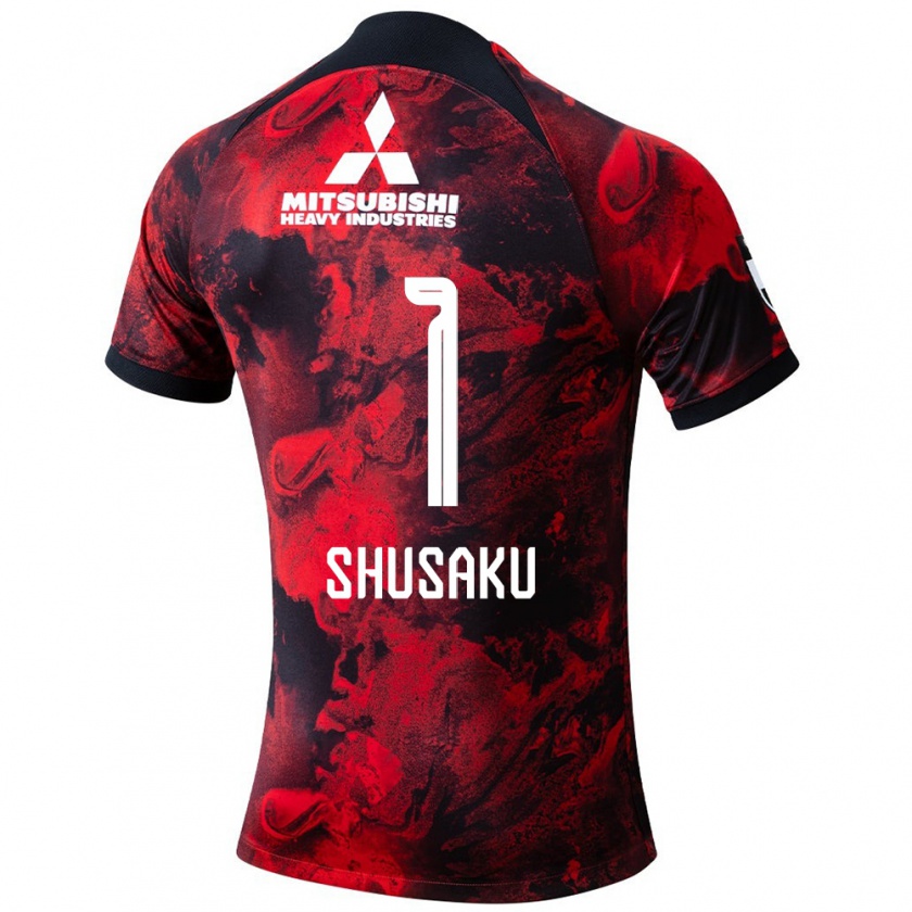 Kandiny Herren Shusaku Nishikawa #1 Rot Schwarz Heimtrikot Trikot 2024/25 T-Shirt