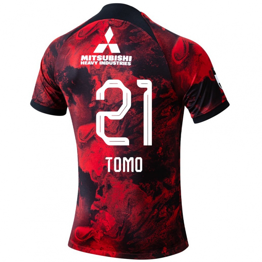 Kandiny Herren Tomoaki Okubo #21 Rot Schwarz Heimtrikot Trikot 2024/25 T-Shirt