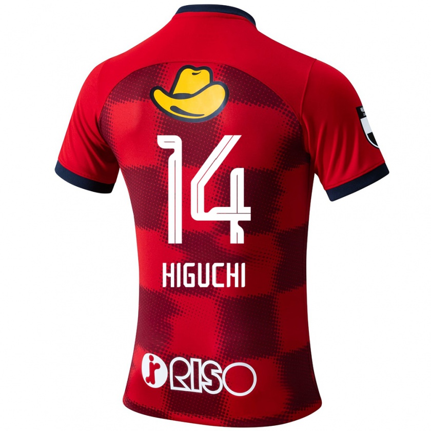 Kandiny Herren Yuta Higuchi #14 Rot Blau Weiß Heimtrikot Trikot 2024/25 T-Shirt