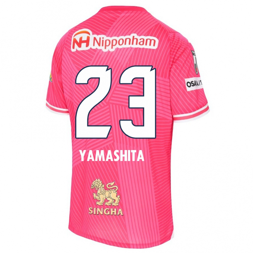 Kandiny Herren Tatsuya Yamashita #23 Rosa Weiß Heimtrikot Trikot 2024/25 T-Shirt