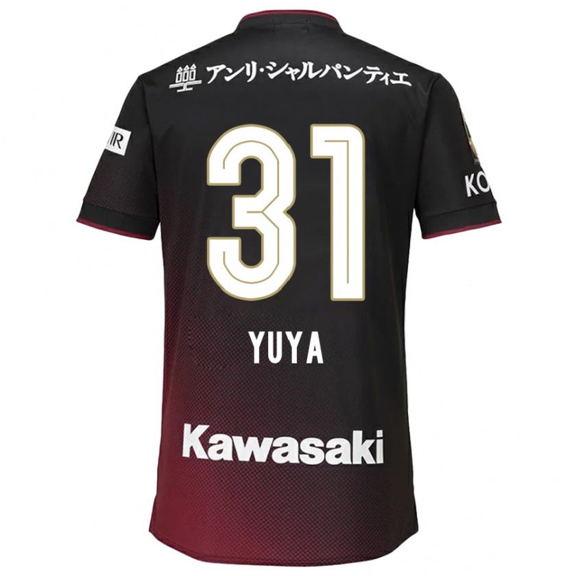 Kandiny Herren Yuya Nakasaka #31 Schwarz Rot Heimtrikot Trikot 2024/25 T-Shirt