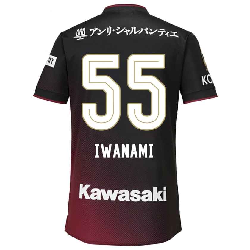 Kandiny Herren Takuya Iwanami #55 Schwarz Rot Heimtrikot Trikot 2024/25 T-Shirt