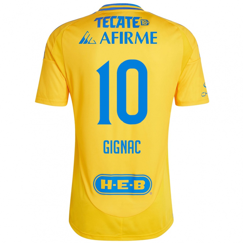 Kandiny Herren André-Pierre Gignac #10 Goldgelb Heimtrikot Trikot 2024/25 T-Shirt