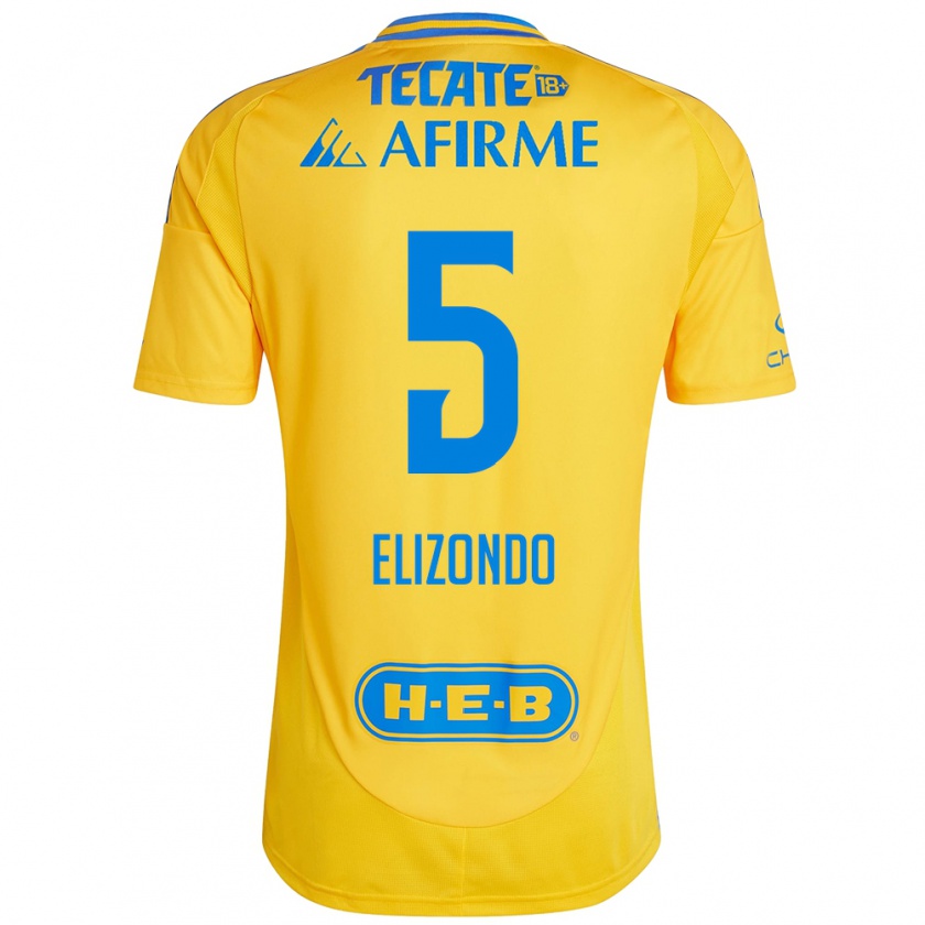 Kandiny Herren Fernanda Elizondo #5 Goldgelb Heimtrikot Trikot 2024/25 T-Shirt