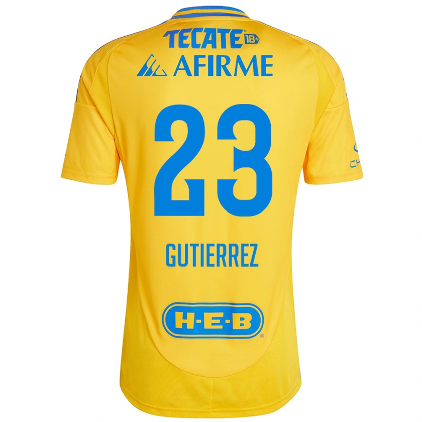 Kandiny Herren Jana Gutierrez #23 Goldgelb Heimtrikot Trikot 2024/25 T-Shirt