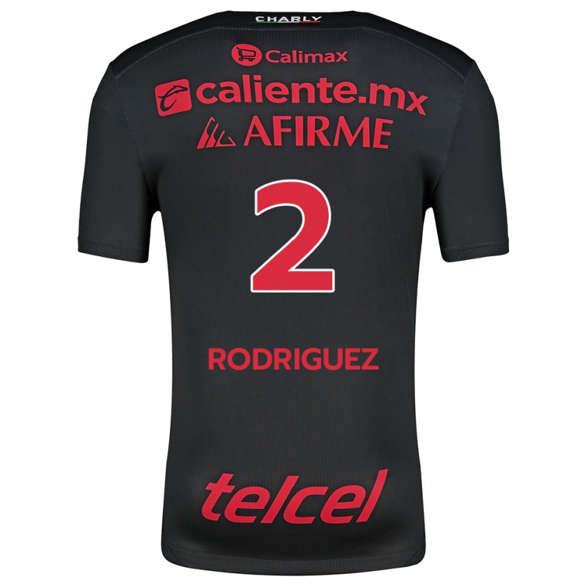 Kandiny Herren Antonio Rodríguez #2 Schwarz Rot Heimtrikot Trikot 2024/25 T-Shirt