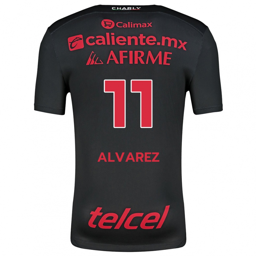 Kandiny Herren Efraín Álvarez #11 Schwarz Rot Heimtrikot Trikot 2024/25 T-Shirt