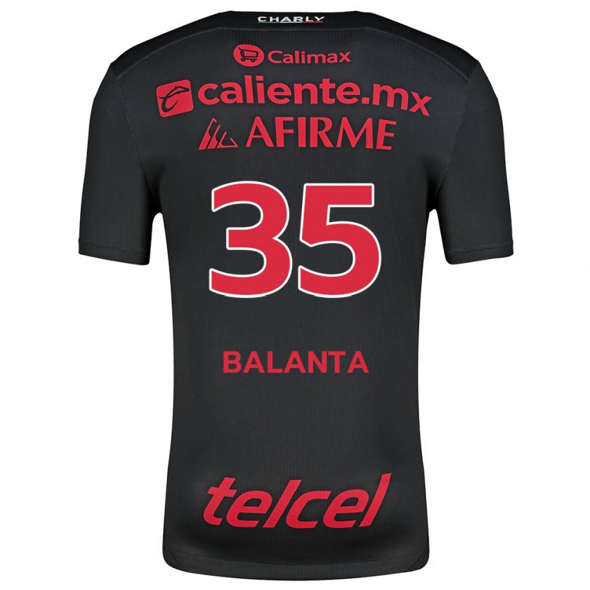 Kandiny Herren Kevin Balanta #35 Schwarz Rot Heimtrikot Trikot 2024/25 T-Shirt