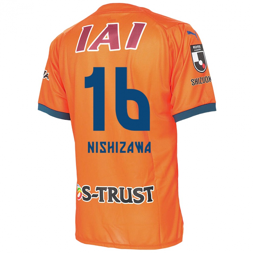 Kandiny Herren Kenta Nishizawa #16 Orange Blau Heimtrikot Trikot 2024/25 T-Shirt