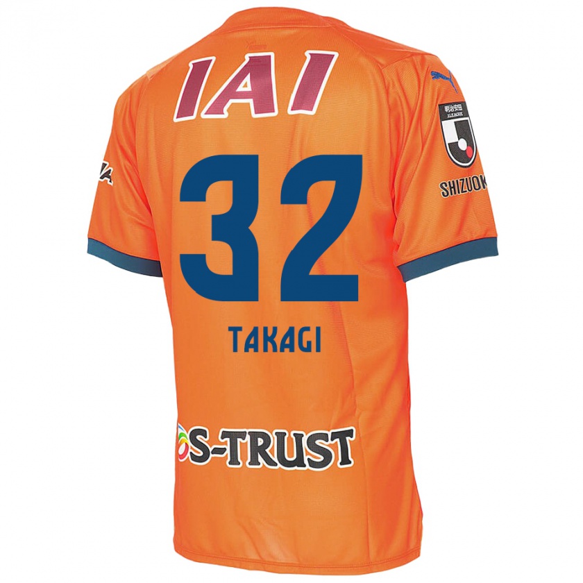 Kandiny Herren Sen Takagi #32 Orange Blau Heimtrikot Trikot 2024/25 T-Shirt