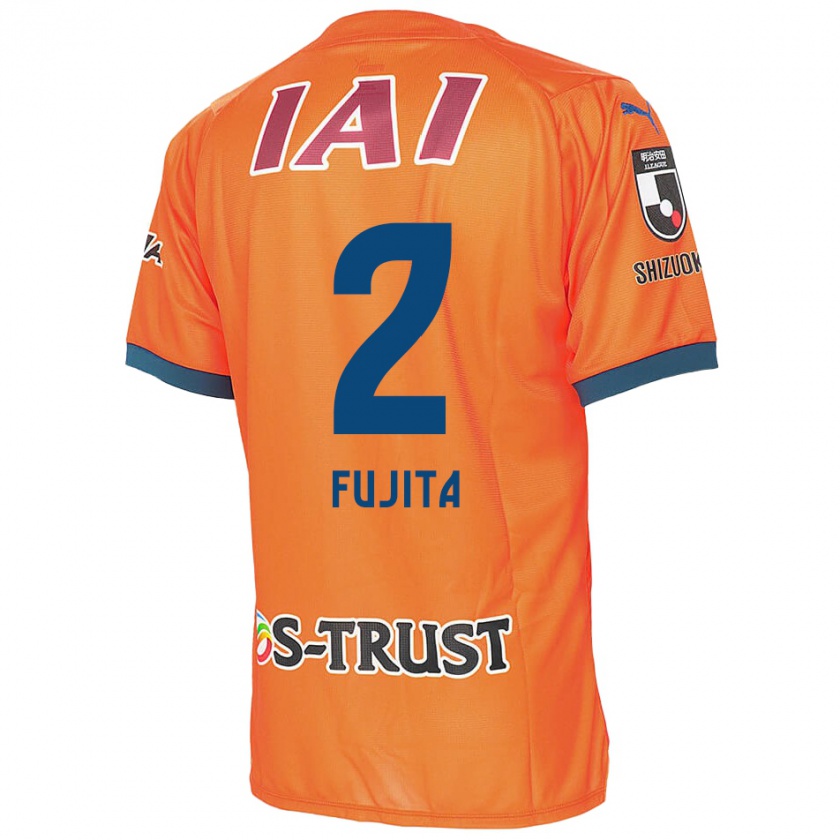 Kandiny Herren Shunsuke Fujita #2 Orange Blau Heimtrikot Trikot 2024/25 T-Shirt