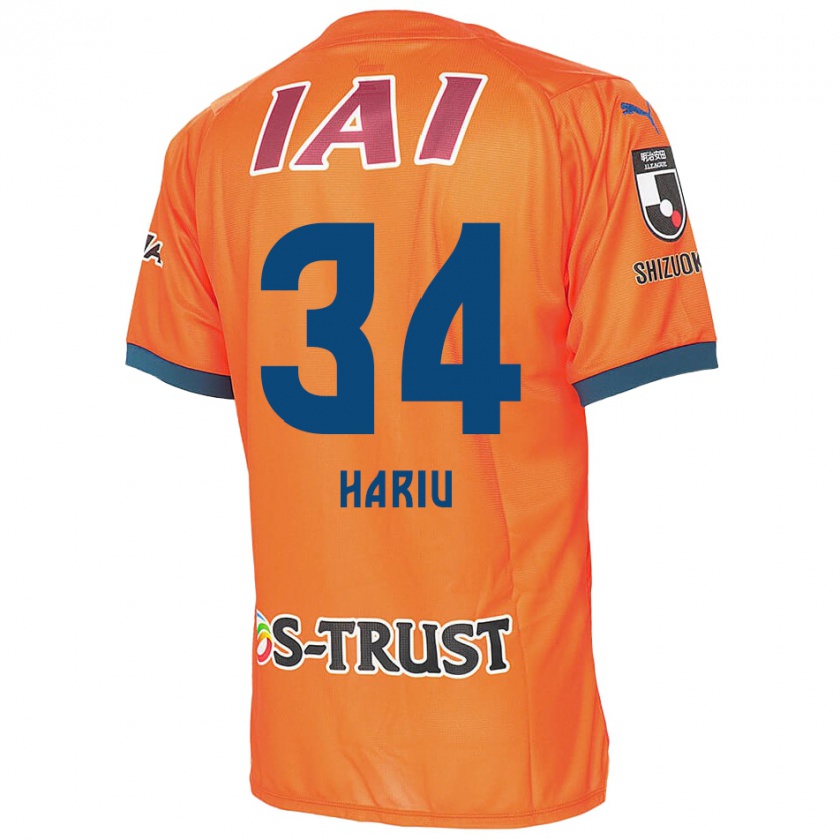 Kandiny Herren Ryota Hariu #34 Orange Blau Heimtrikot Trikot 2024/25 T-Shirt