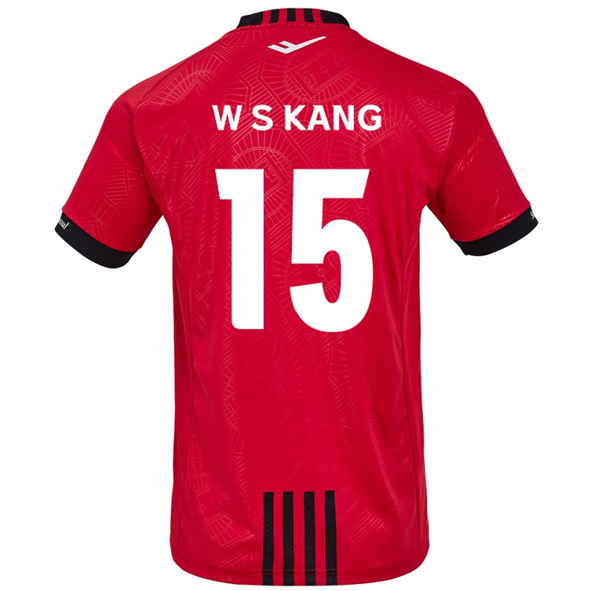 Kandiny Herren Sang-Woo Kang #15 Rot Schwarz Heimtrikot Trikot 2024/25 T-Shirt