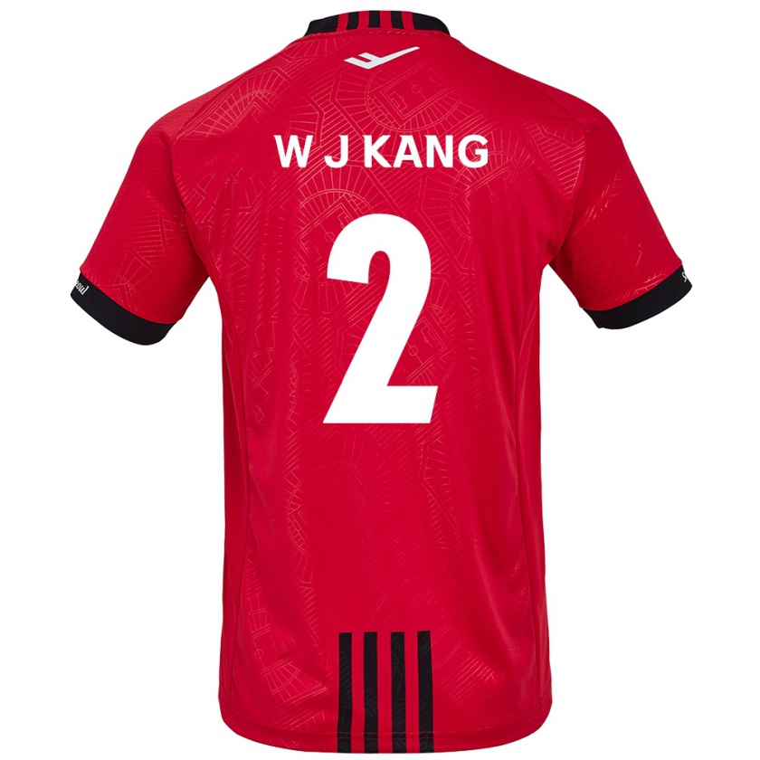 Kandiny Herren Jae-Won Kang #2 Rot Schwarz Heimtrikot Trikot 2024/25 T-Shirt