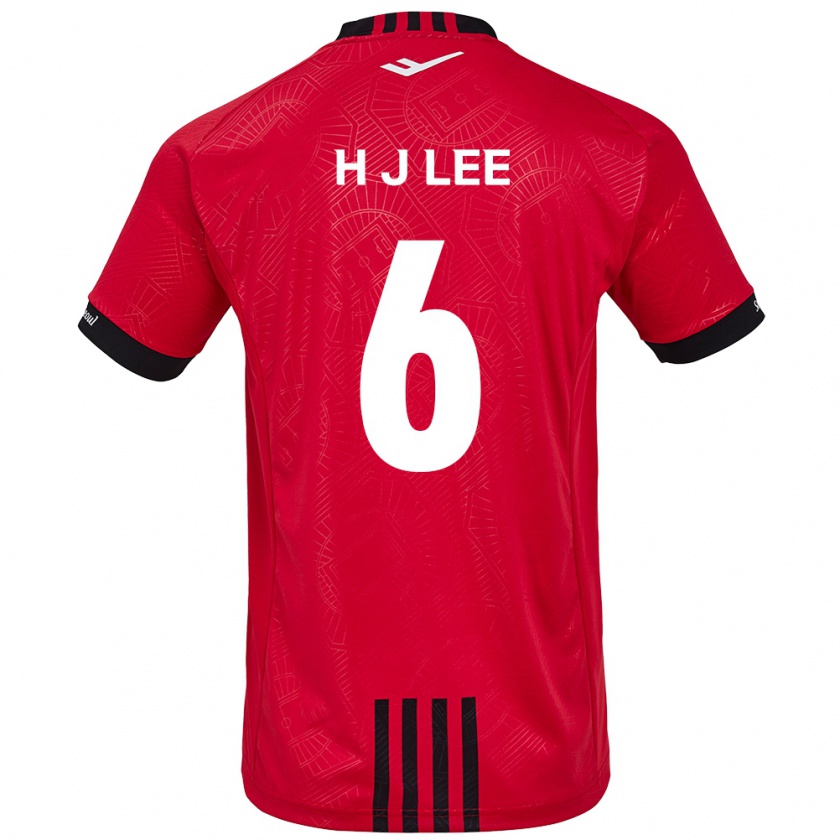 Kandiny Herren Ju-Hwan Lee #6 Rot Schwarz Heimtrikot Trikot 2024/25 T-Shirt