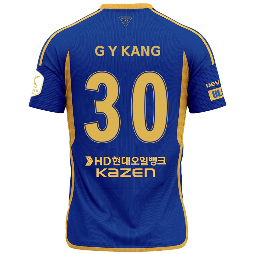 Kandiny Herren Yun-Gu Kang #30 Blau Gelb Heimtrikot Trikot 2024/25 T-Shirt