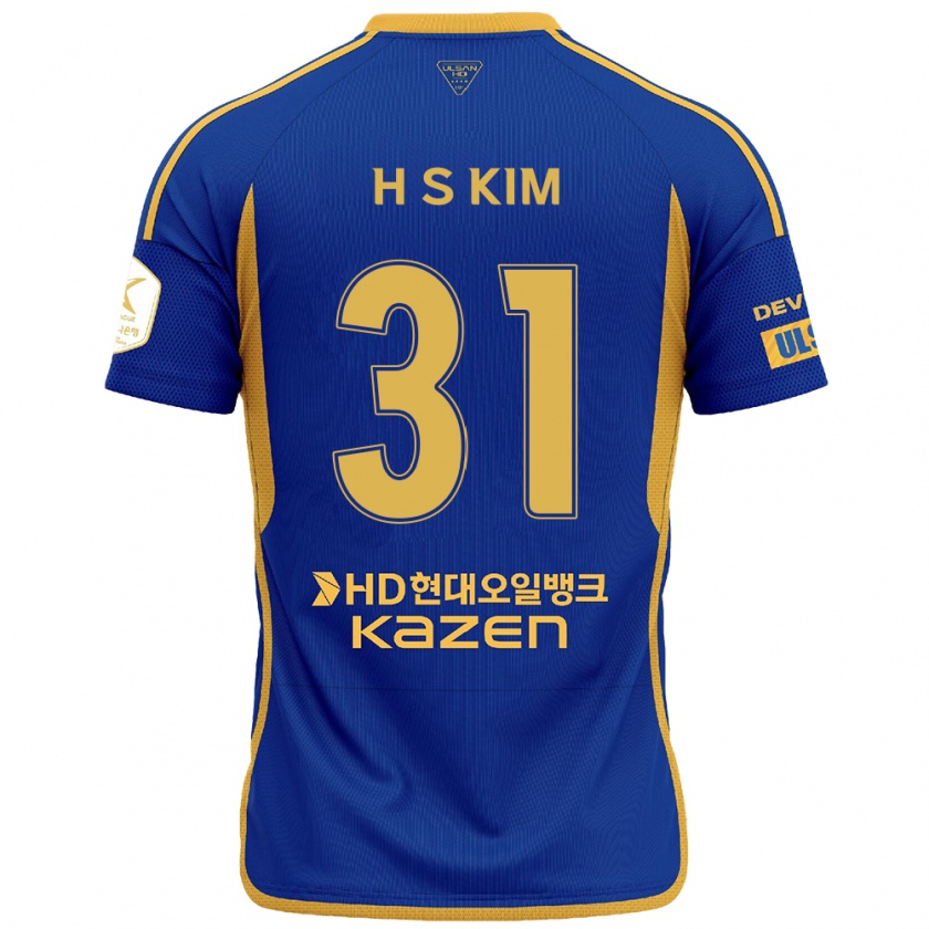 Kandiny Herren Se-Hyoung Kim #31 Blau Gelb Heimtrikot Trikot 2024/25 T-Shirt