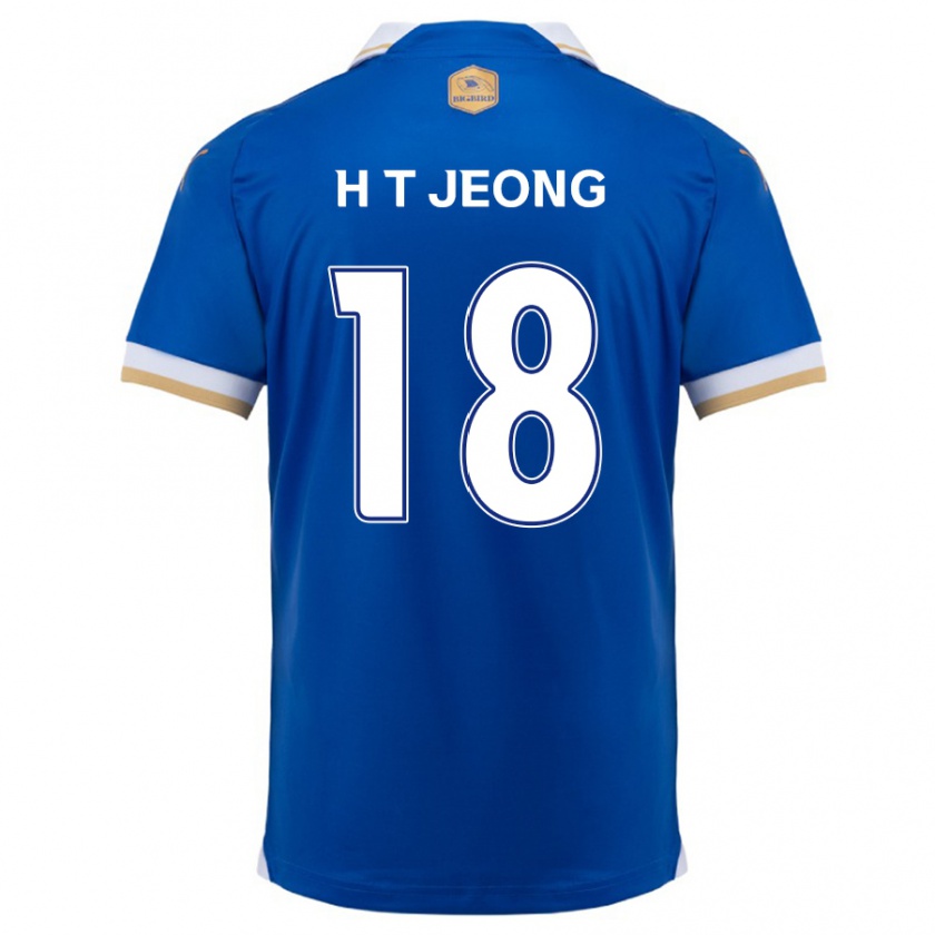 Kandiny Herren Tae-Hwan Jeong #18 Blau Weiss Heimtrikot Trikot 2024/25 T-Shirt