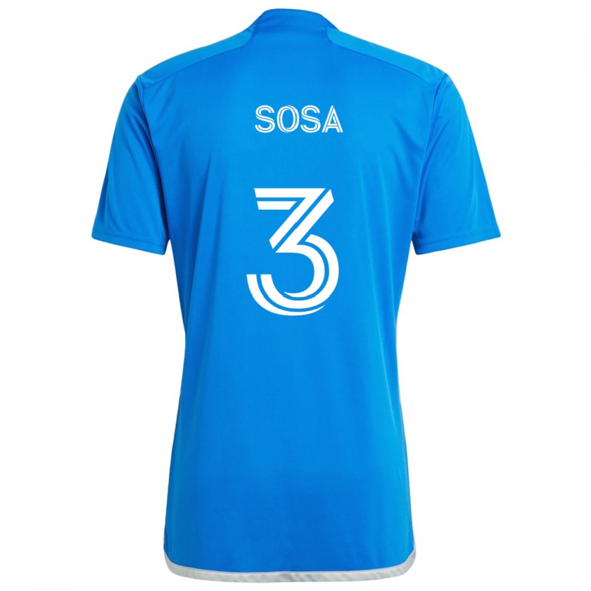 Kandiny Herren Joaquín Sosa #3 Blau Weiss Heimtrikot Trikot 2024/25 T-Shirt