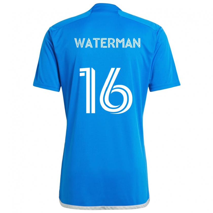 Kandiny Herren Joel Waterman #16 Blau Weiss Heimtrikot Trikot 2024/25 T-Shirt