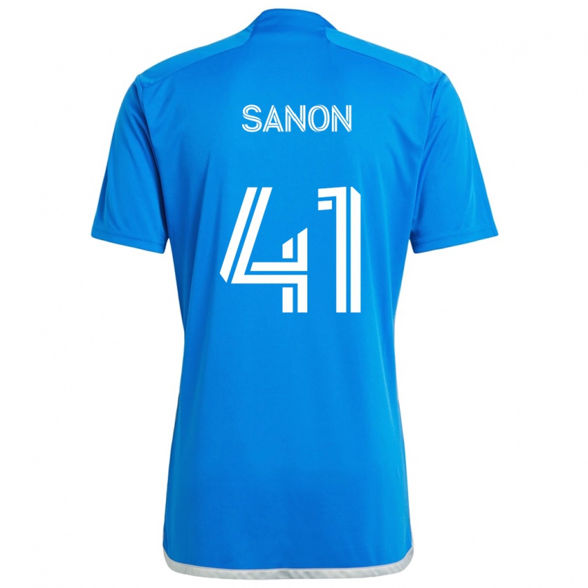 Kandiny Herren Jérémy Sanon #41 Blau Weiss Heimtrikot Trikot 2024/25 T-Shirt