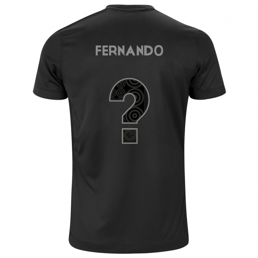 Kandiny Herren Luiz Fernando #0 Schwarz Auswärtstrikot Trikot 2024/25 T-Shirt