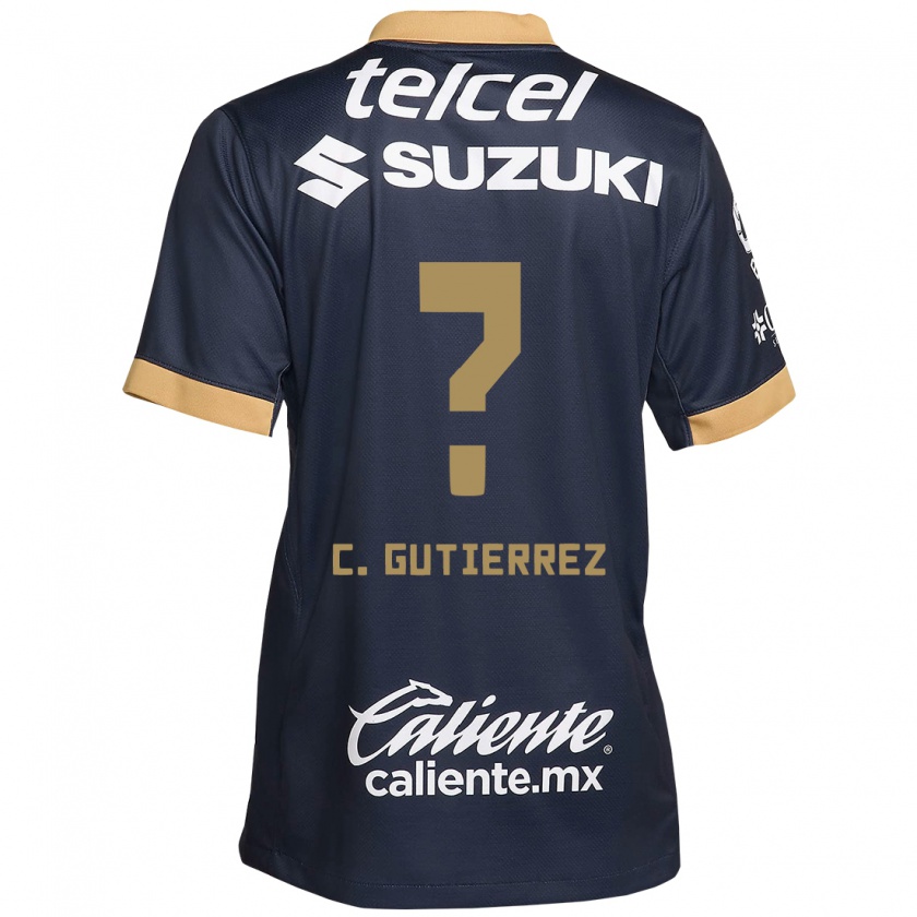 Kandiny Herren Carlos Gutiérrez #0 Obsidian Gold Weiß Auswärtstrikot Trikot 2024/25 T-Shirt