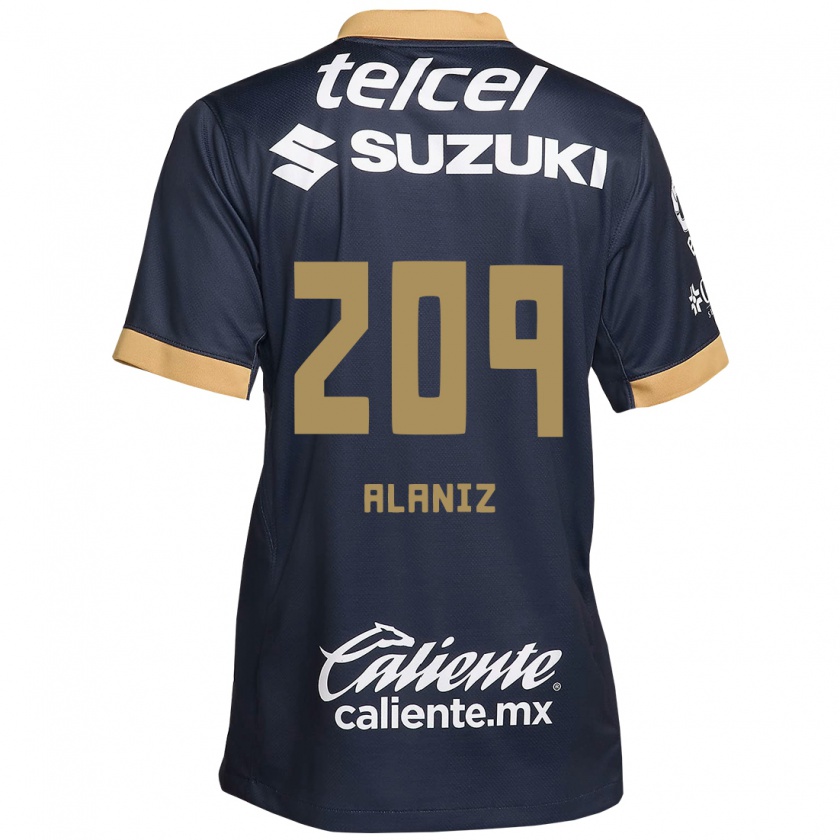 Kandiny Herren Jorge Alaniz #209 Obsidian Gold Weiß Auswärtstrikot Trikot 2024/25 T-Shirt