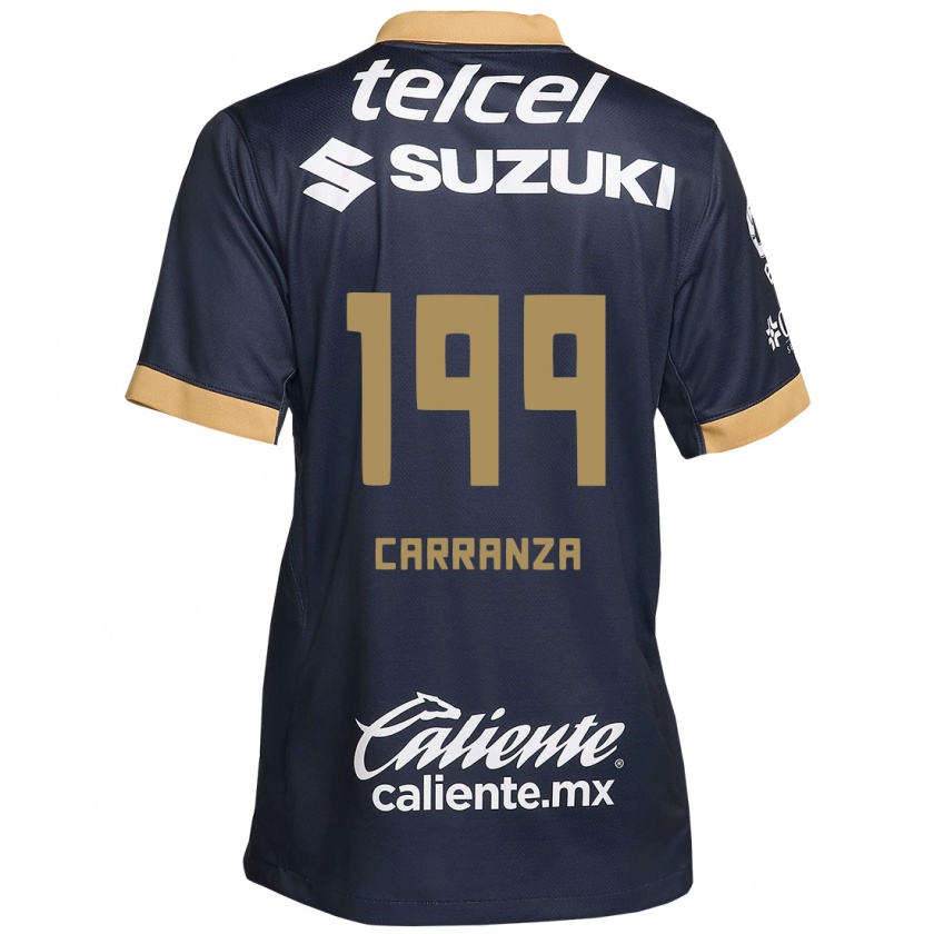 Kandiny Herren Kléber Carranza #199 Obsidian Gold Weiß Auswärtstrikot Trikot 2024/25 T-Shirt