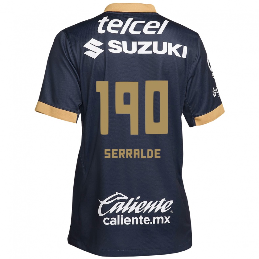 Kandiny Herren Gerardo Serralde #190 Obsidian Gold Weiß Auswärtstrikot Trikot 2024/25 T-Shirt