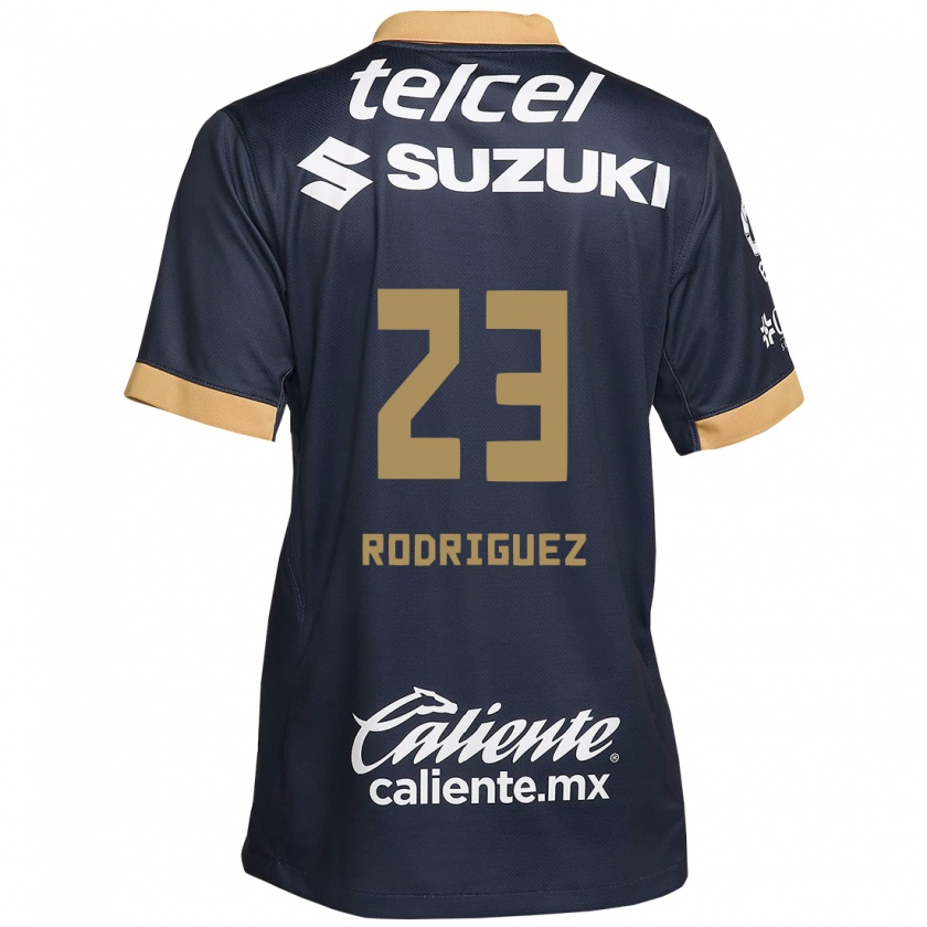 Kandiny Herren Catherine Rodriguez #23 Obsidian Gold Weiß Auswärtstrikot Trikot 2024/25 T-Shirt