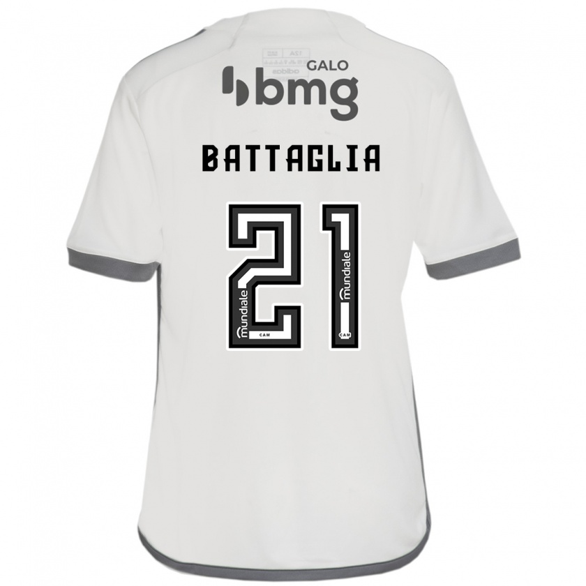 Kandiny Herren Rodrigo Battaglia #21 Cremefarben Auswärtstrikot Trikot 2024/25 T-Shirt