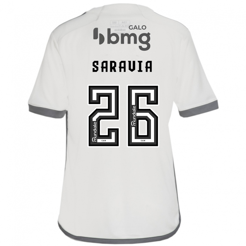 Kandiny Herren Renzo Saravia #26 Cremefarben Auswärtstrikot Trikot 2024/25 T-Shirt