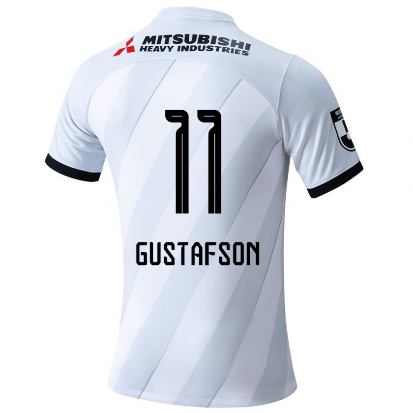 Kandiny Herren Samuel Gustafson #11 Weiß Grau Auswärtstrikot Trikot 2024/25 T-Shirt