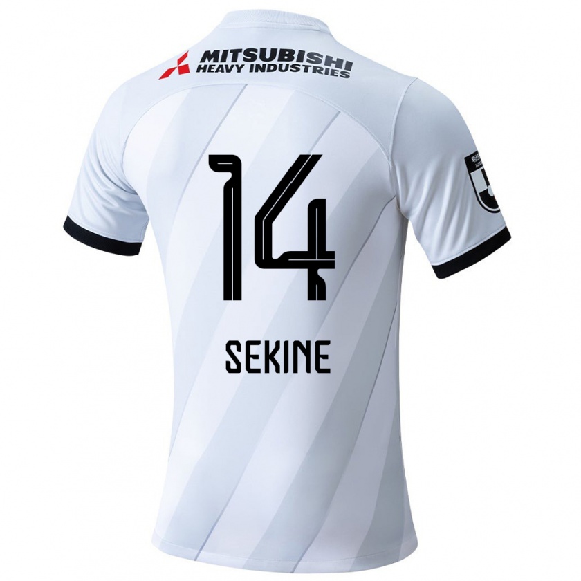 Kandiny Herren Takahiro Sekine #14 Weiß Grau Auswärtstrikot Trikot 2024/25 T-Shirt