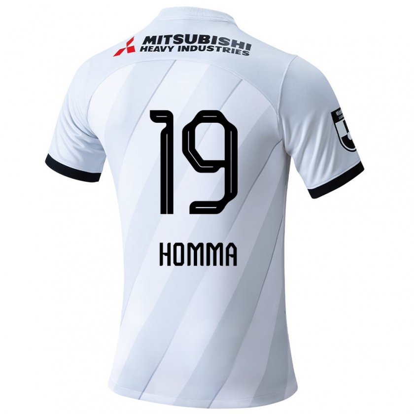 Kandiny Herren Shion Homma #19 Weiß Grau Auswärtstrikot Trikot 2024/25 T-Shirt