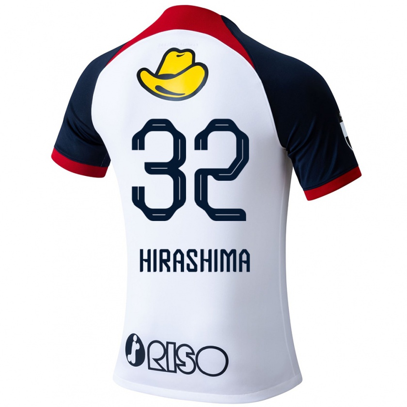 Kandiny Herren Daigo Hirashima #32 Weiß Blau Rot Auswärtstrikot Trikot 2024/25 T-Shirt