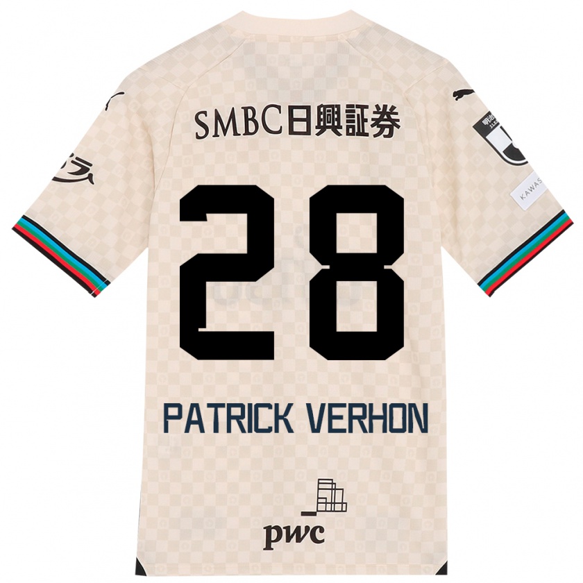 Kandiny Herren Patrick Verhon #28 Weiß Grau Auswärtstrikot Trikot 2024/25 T-Shirt