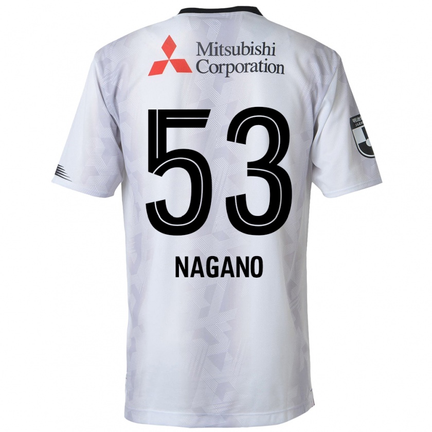 Kandiny Herren Shuto Nagano #53 Weiß Schwarz Auswärtstrikot Trikot 2024/25 T-Shirt