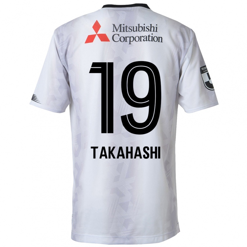 Kandiny Herren Yuya Takahashi #19 Weiß Schwarz Auswärtstrikot Trikot 2024/25 T-Shirt