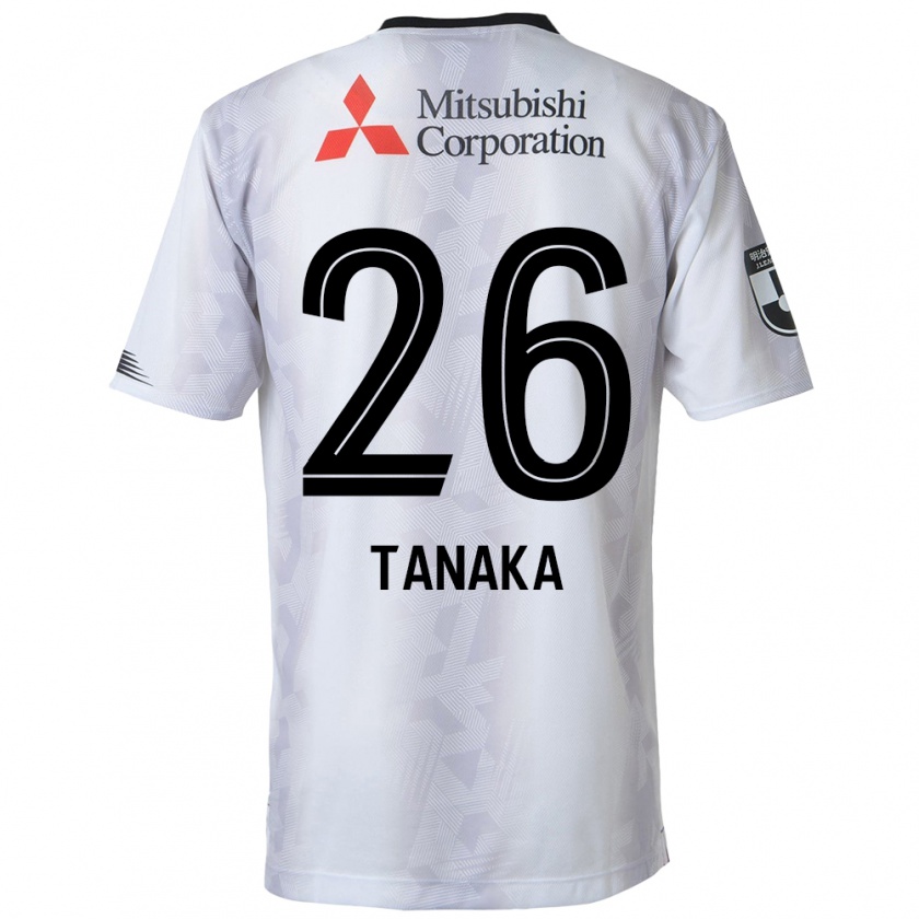 Kandiny Herren Haruto Tanaka #26 Weiß Schwarz Auswärtstrikot Trikot 2024/25 T-Shirt