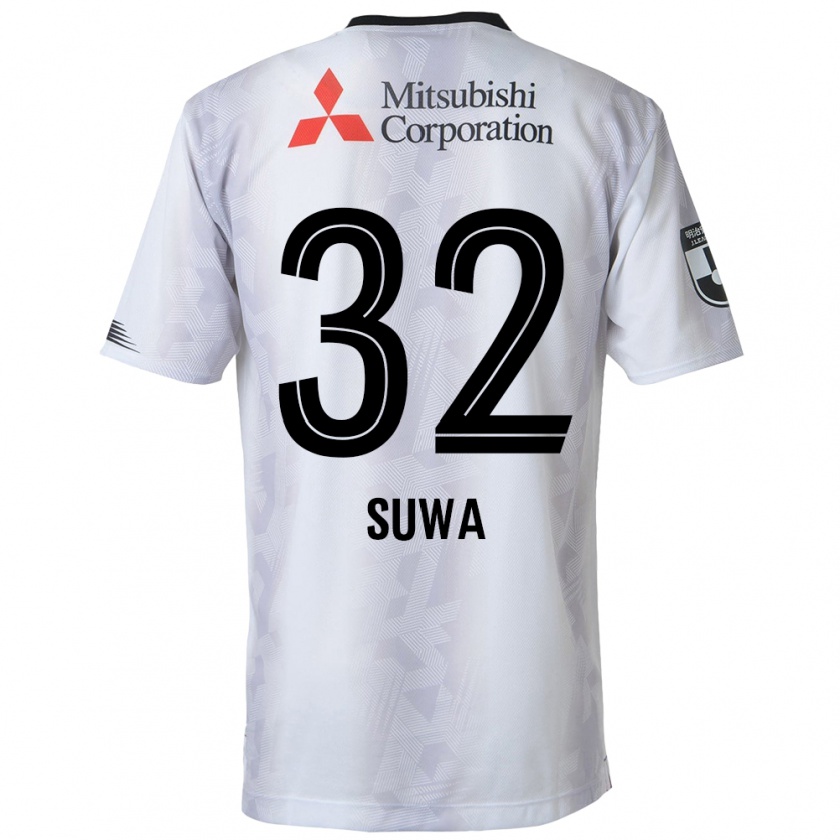 Kandiny Herren Keita Suwa #32 Weiß Schwarz Auswärtstrikot Trikot 2024/25 T-Shirt