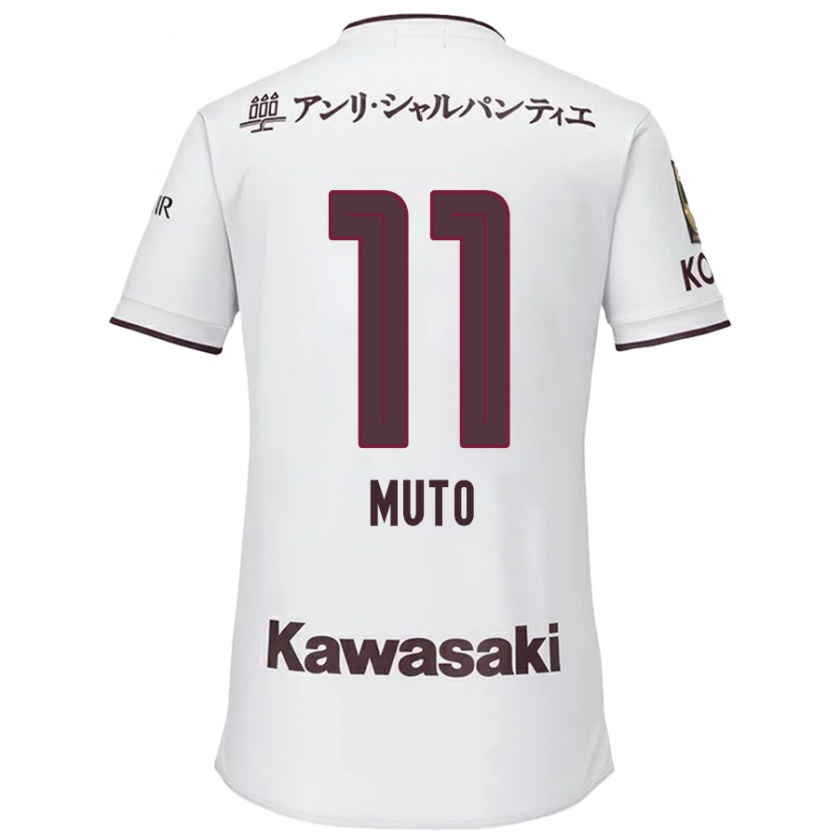 Kandiny Herren Yoshinori Muto #11 Weiß Rot Auswärtstrikot Trikot 2024/25 T-Shirt