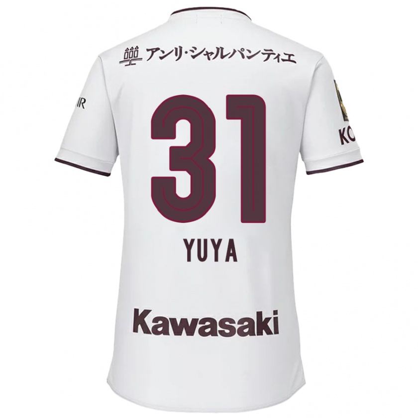 Kandiny Herren Yuya Nakasaka #31 Weiß Rot Auswärtstrikot Trikot 2024/25 T-Shirt